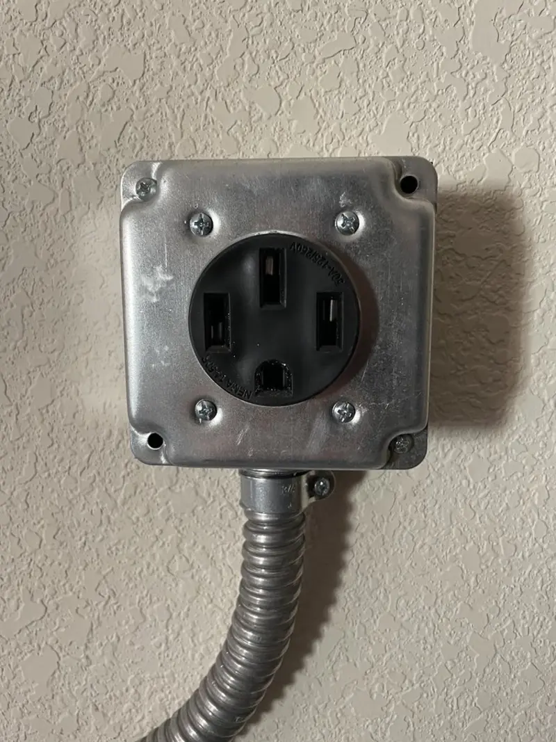 NEMA 14-50 outlet installed for Smart Home Electrical in Center